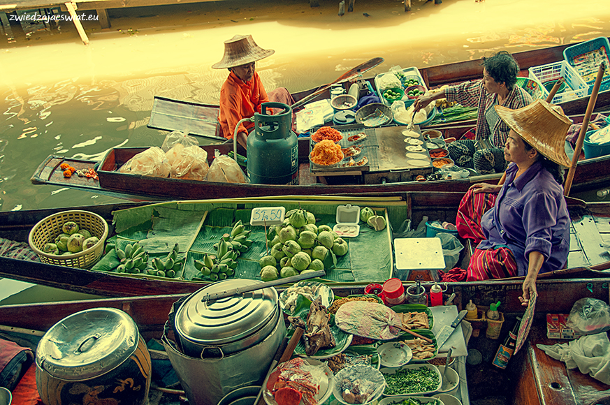 pływający targ w Damnoen Saduak